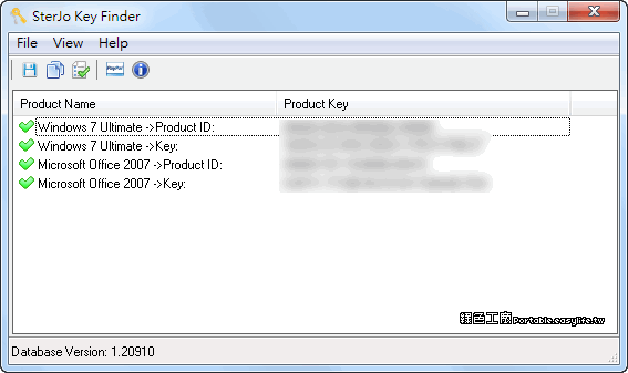 SterJo Key Finder - 找出系統內的所有序號，支援上百種軟體與遊戲